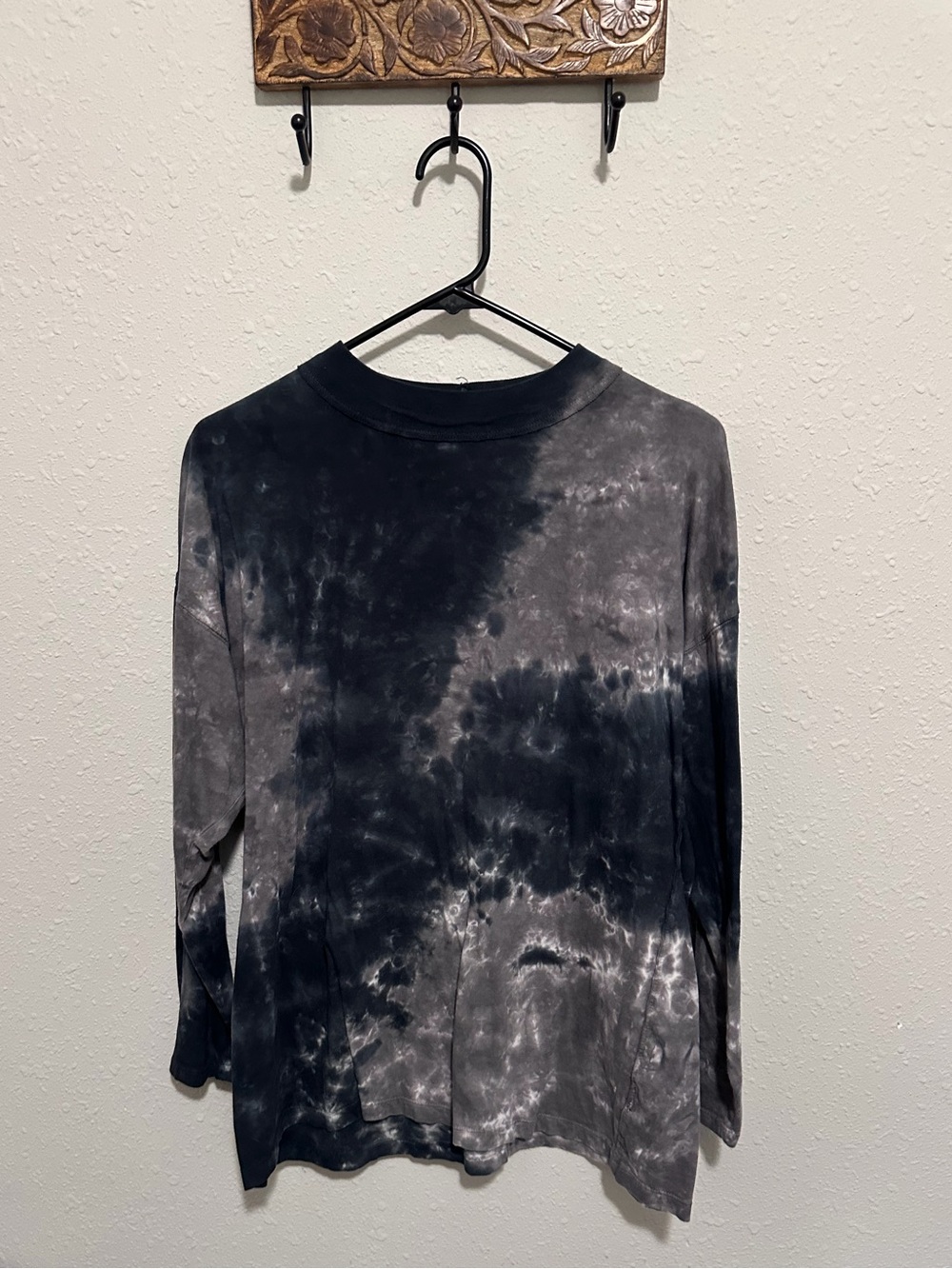 We The Free Black & Gray Tie-Dye Long Sleeve Crew